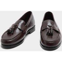 M&S Tassel Block Heel Loafers Wine