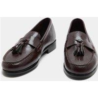 M&S Tassel Block Heel Loafers Wine