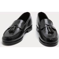M&S Tassel Block Heel Loafers Black