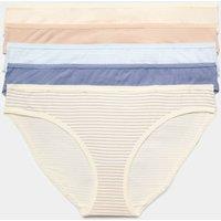 M&S 5pk Cotton Lycra Bikini Knickers Blueberry