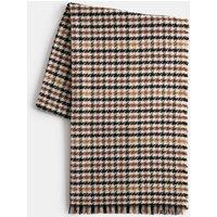 M&S Checked Fringed Scarf Brown Mix