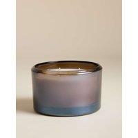 M&S Frankincense & Myrrh Large 3 Wick Candle Light Buff