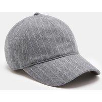 M&S Wool Blend Pinstripe Baseball Cap Grey Mix