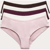 M&S 5 Pack Microfibre Hipster Knickers Bitter Chocolate