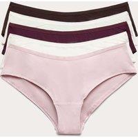 M&S 5 Pack Microfibre Hipster Knickers Bitter Chocolate