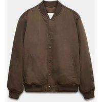 M&S Satin Bomber Jacket Bitter Chocolate