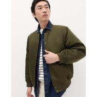 M&S Satin Bomber Jacket Dark Khaki