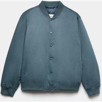 M&S Satin Bomber Jacket Dark Slate
