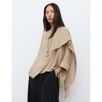 Autograph Draped Asymmetric Blouse Grey