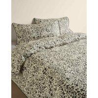 M&S Pure Cotton Animal Print Bedding Set Charcoal Mix