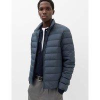 M&S Feather and Down Packaway Puffer Jacket Dark Slate