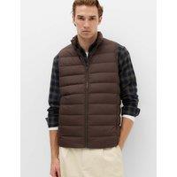 M&S Feather and Down Padded Lightweight Gilet Bitter Chocolate