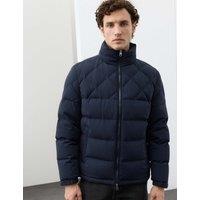 Autograph Feather And Down Puffer Jacket With Detachable Hood Dark Navy