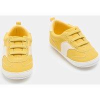 M&S Baby Retro Pram Trainers (0-18 Mths) Yellow