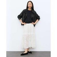 Autograph Embroidered Maxi Circle Skirt Light Cream