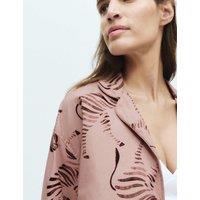 M&S Pure Cotton Poplin Zebra Revere Pyjama Set Pink Mix