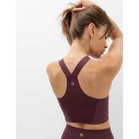 Goodmove Shimmer Scoop Neck Racer Back Bra Vest Mulberry