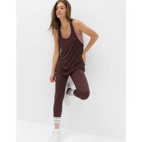 Goodmove Modal Rich Lightweight 2-in-1 Double Layer Vest Top Chocolate Mix