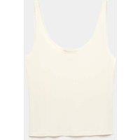 Autograph Modal Rich Ribbed Cami Pyjama Top Light Beige