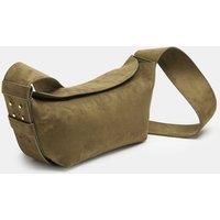 M&S Suedette Sling Shoulder Bag Khaki