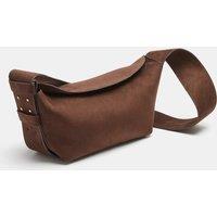 M&S Suedette Sling Shoulder Bag Chocolate