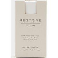 Apothecary Set of 2 Restore Candle Refills White