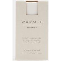 M&S Pack of 2 Warmth Refill Candles White