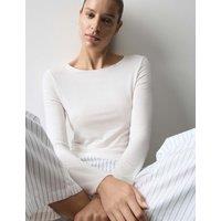 Autograph Pure Cotton Striped Wide Leg Pyjama Bottoms Ivory Mix