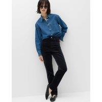 M&S Cord Straight Leg Trousers Navy