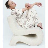 M&S Cotton Modal Printed Revere Pyjama Set Ivory Mix