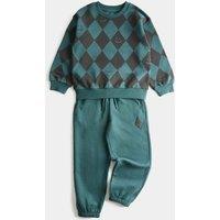 M&S 2 Piece Cotton Rich Graphic Outfit (2-8 Yrs) Green