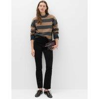 M&S Cord Straight Leg Trousers Black