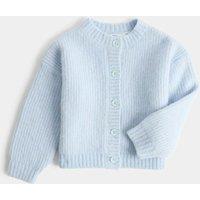 M&S Knitted Cardigan with Wool (2-8 Years) Powder Blue