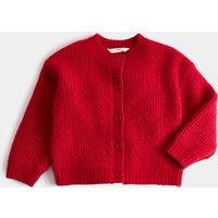 M&S Knitted Cardigan with Wool (2-8 Years) Red