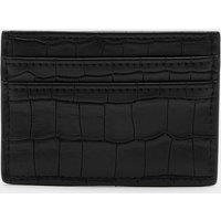 M&S Mock Croc Leather Cardsafe Card Holder Black