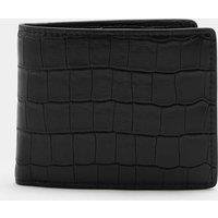 M&S Mock Croc Leather Bi-fold Wallet Black