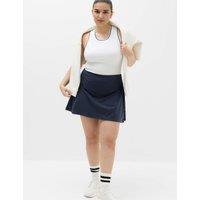 Goodmove Pleated High Waisted Skort Dark Navy