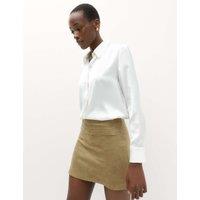 M&S Faux Suede Mini Skirt Pale Green
