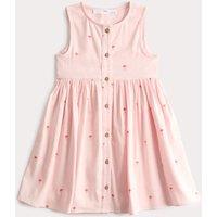 M&S Cotton Rich Printed Dress (2-10 Yrs) Pale Pink