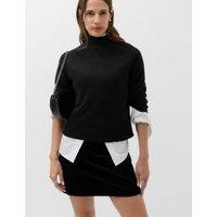 M&S Textured Corduroy Mini Skirt Black