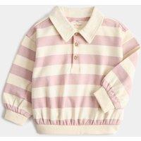 M&S Pure Cotton Striped Rugby Shirt (0-5 Yrs) Pink Mix