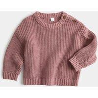 M&S Pure Cotton Knitted Jumper (0-5 Yrs) Pink
