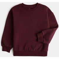 M&S Cotton Rich Sweatshirt (2-8 Yrs) Burgundy