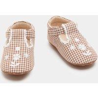 M&S Baby Embroidered Pram Ballet Pumps (0-18 Mths) Neutral