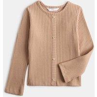 M&S Cosy Ribbed Top (2-10 Yrs) Camel