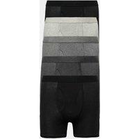 M&S 5 Pack Cotton Stretch Cool & Fresh Marl Trunks Black Mix