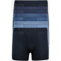 M&S 5 Pack Cotton Stretch Cool & Fresh Marl Trunks Navy Mix