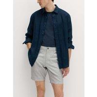M&S Linen Blend Chino Shorts Navy Mix