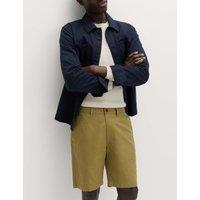 M&S Linen Blend Chino Shorts Olive