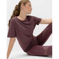 Goodmove Round Neck Mesh Relaxed T-shirt Mulberry
